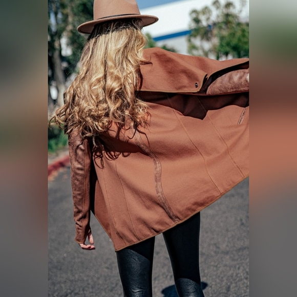 #18884 🛑M FABULOUS BOHO CHIC SEXY Faux Leather Combined Jacket - Picture 8 of 16